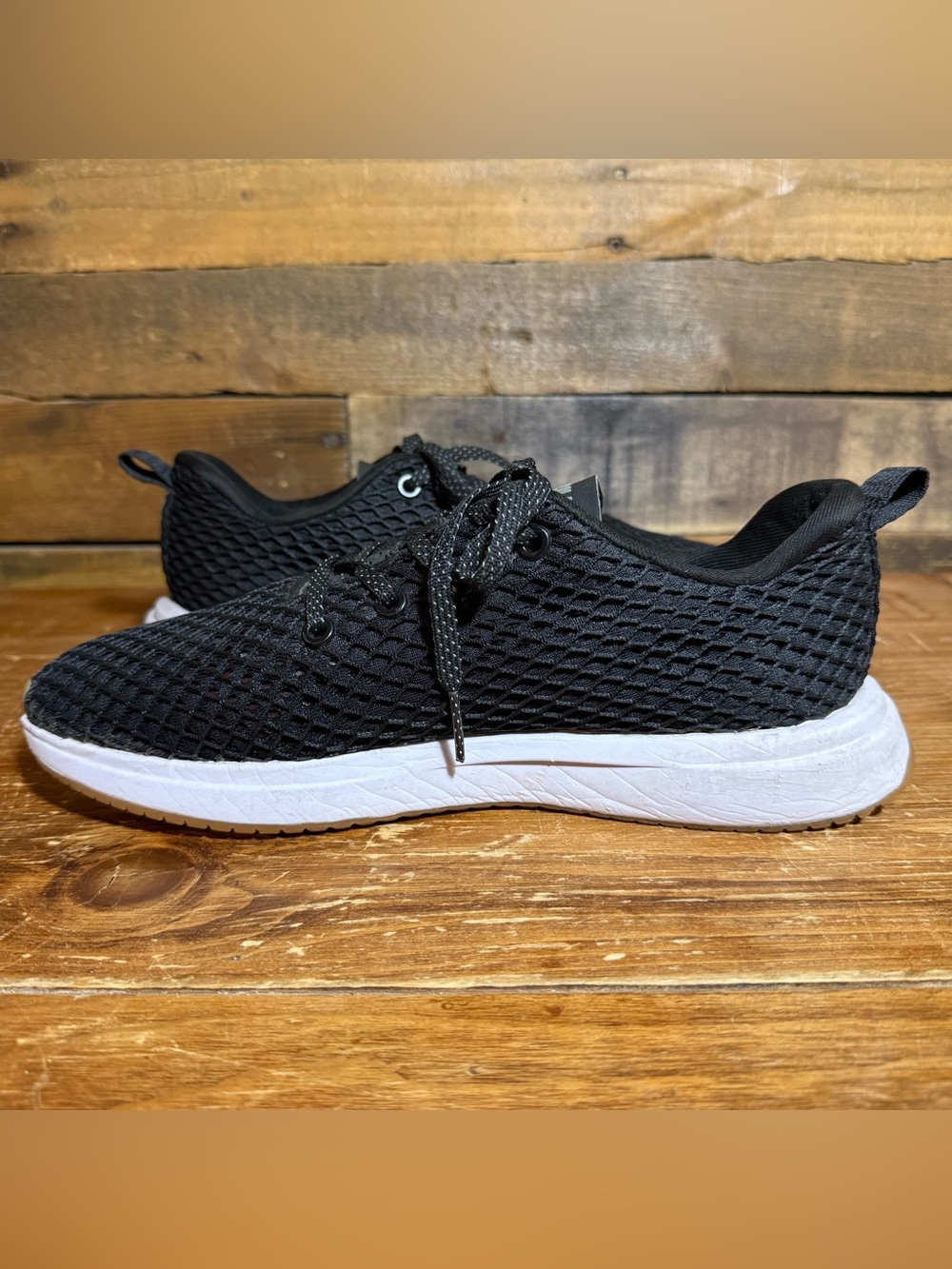 NOBULL Diamond Mesh Runner Black Gum Running Shoes Men’s 7.5 Knit Top - Picture 8 of 11